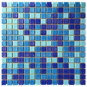 Мозаика бассейн синяя